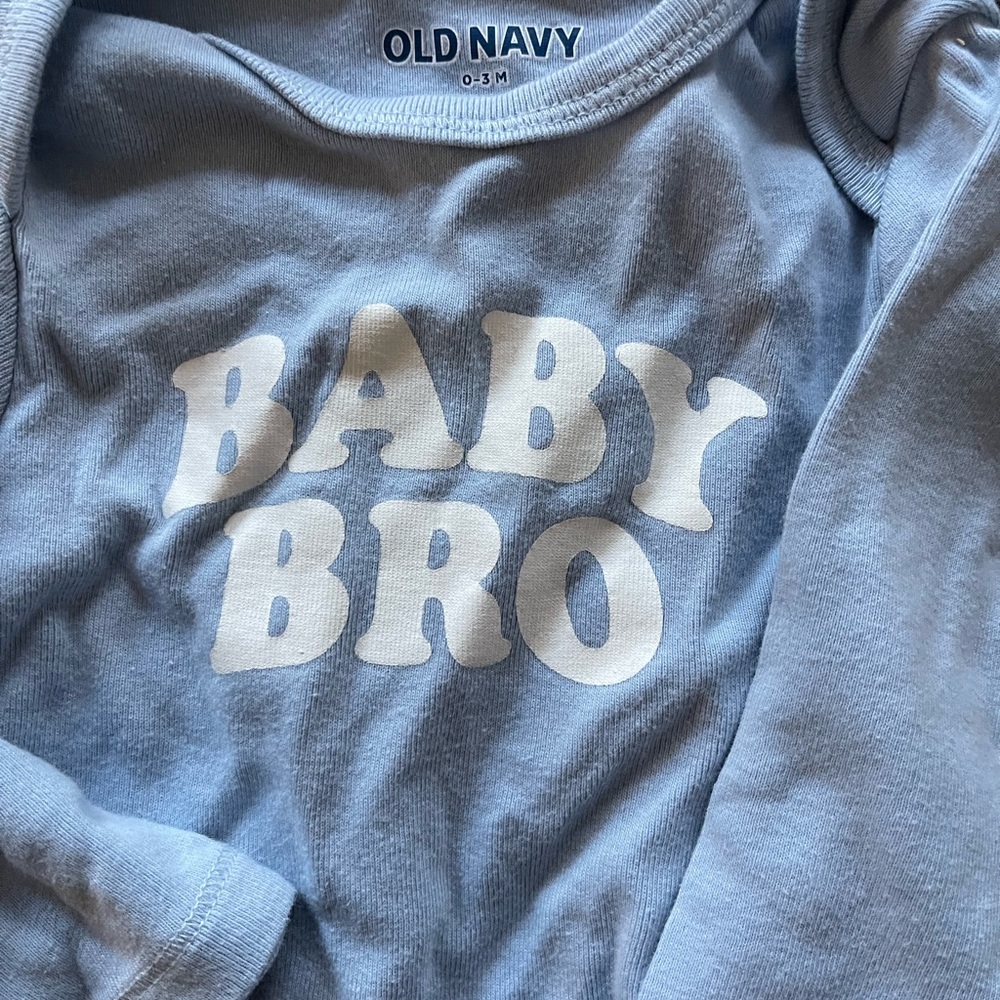 Old Navy Baby Bro Light Blue Bodysuit - Picture 2 of 2